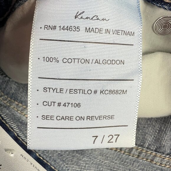 KanCan Jeans Womens 27 90s High Rise Wide Leg Flare Blue Distressed Cotton Denim - Picture 7 of 16